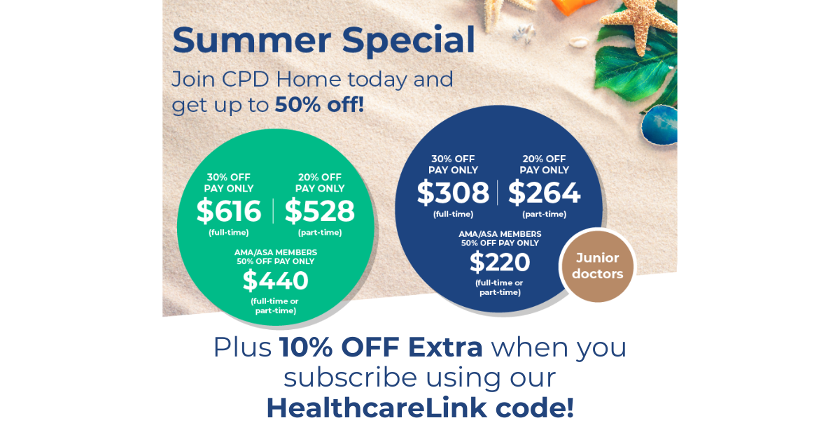 HealthcareLink members enjoy an EXTRA 10% discount on top of the current Summer Special!